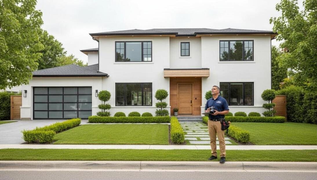 EverSafe technician inspecting a property exterior